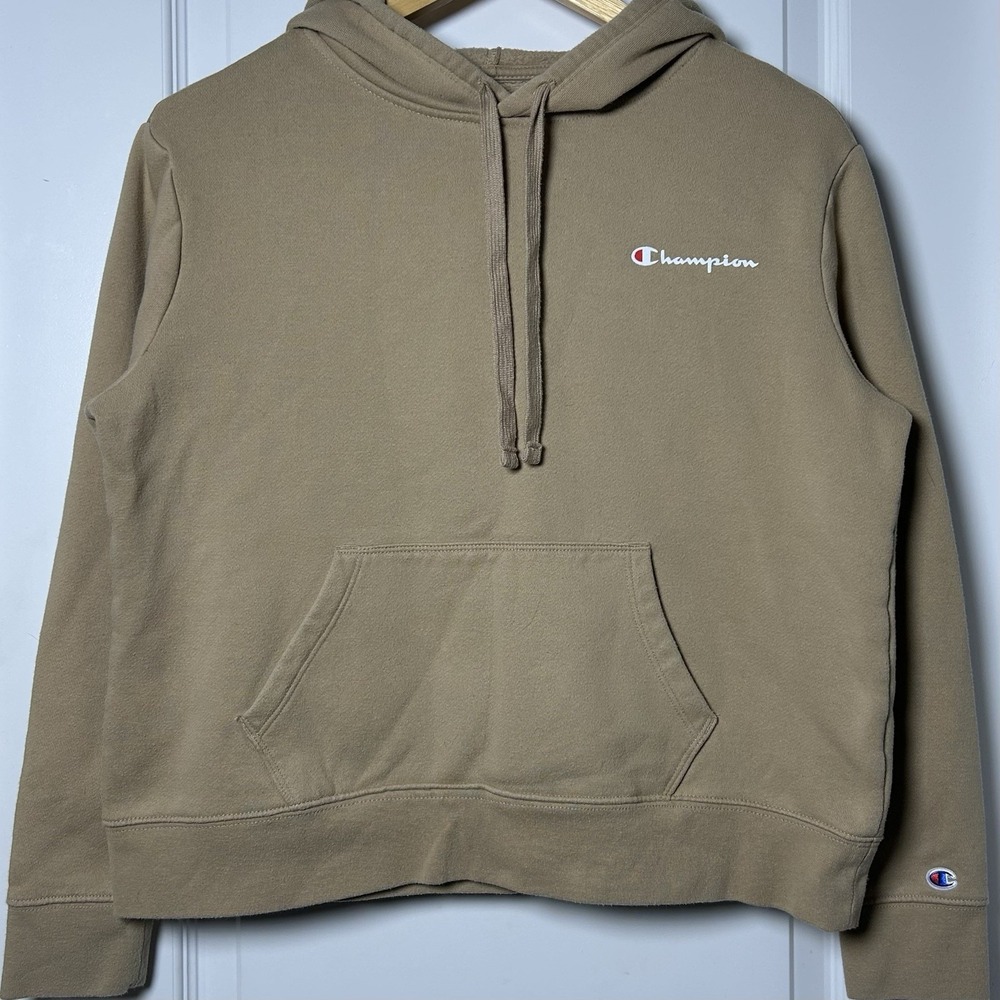 Champion‎ Authentic Athleticwear Tan Cropped Pullover Hoodie Vanilla Girl Style